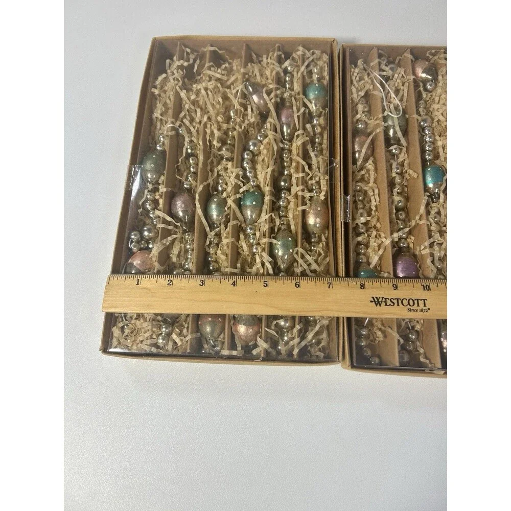 Ashland Pastel Easter Color Metallic Tone Beaded Christmas Ornaments Garland